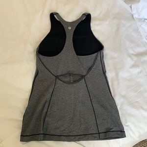 Grey Lululemon High Neck Athletic Tank